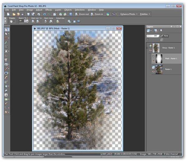 Using layer masks in PaintShop Pro