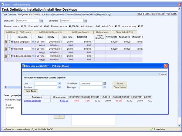 Check to see when your resources are available for easy scheduling