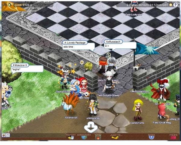 Gaia Online - village entrance screenshot