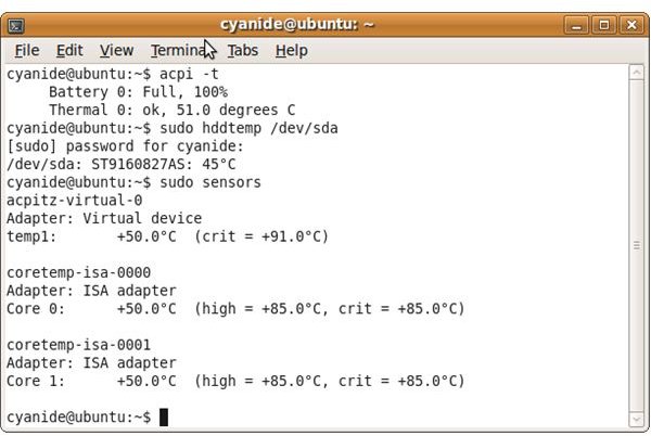 linux temperature monitor gui