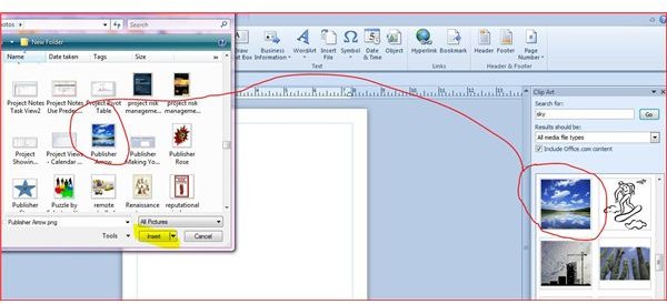 Publisher save Clipart as Photo and Insert