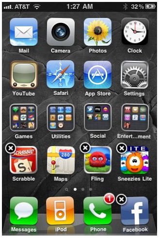 Edit iPhone home screen