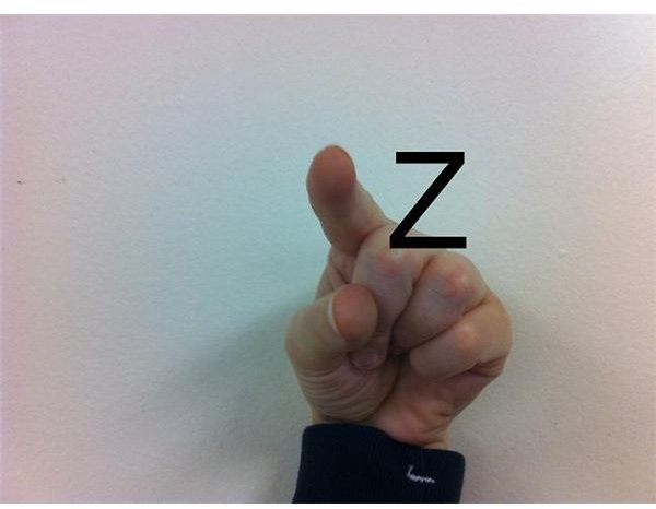 American Sign Language: Fingerspelling Z