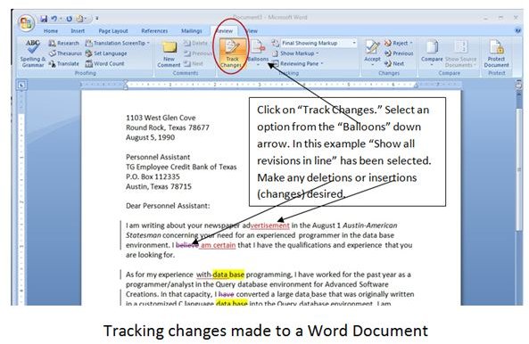 Tracking Changes