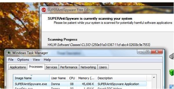 Memory Usage of SUPERAntiSpyware on scanning