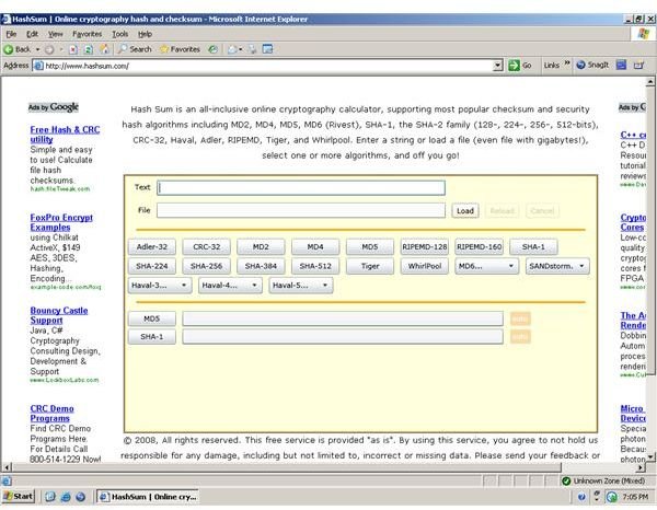 express checksum calculator