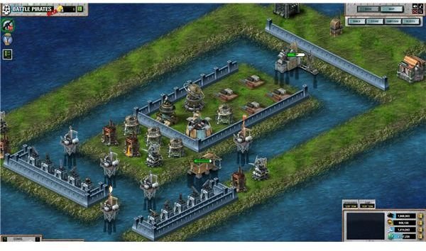 Battle Pirates: Simple Moat Layout