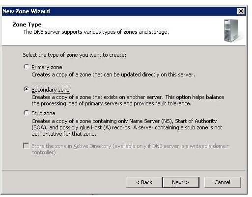 Creating a new DNS Zone on Windows DNS