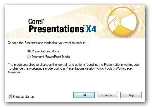 Presentations Workspace Manager Window