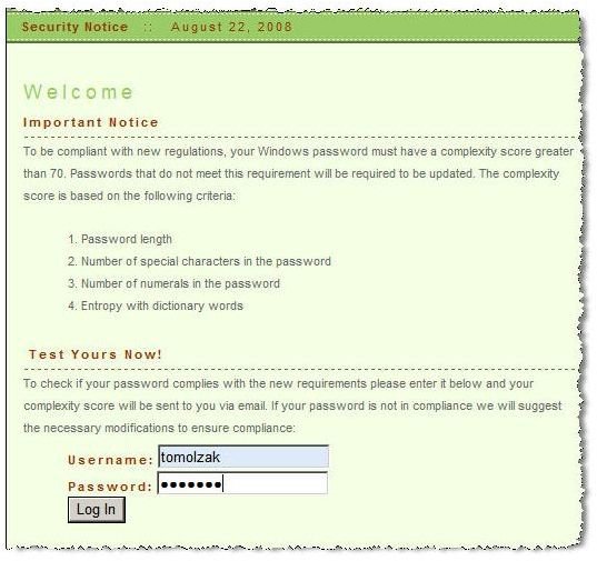 Figure 7: Password entry