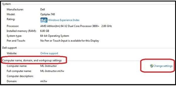 Joining a Domain in Windows 7