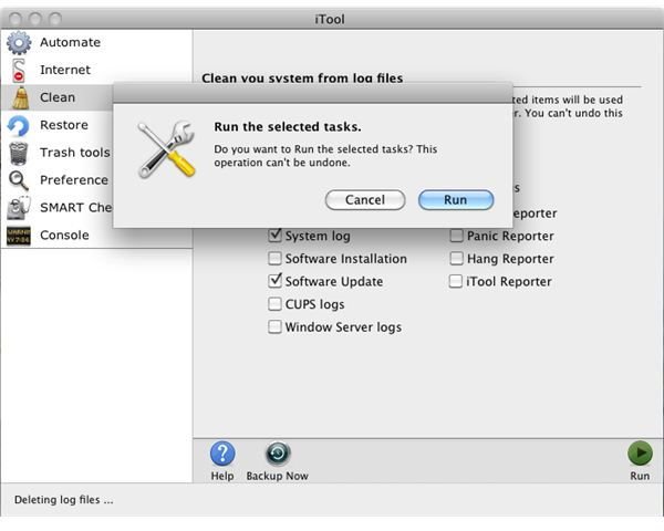 Running tasks in iTools for Mac 