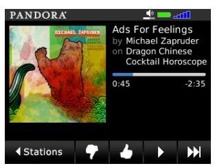 Pandora - Best free blackberry music apps