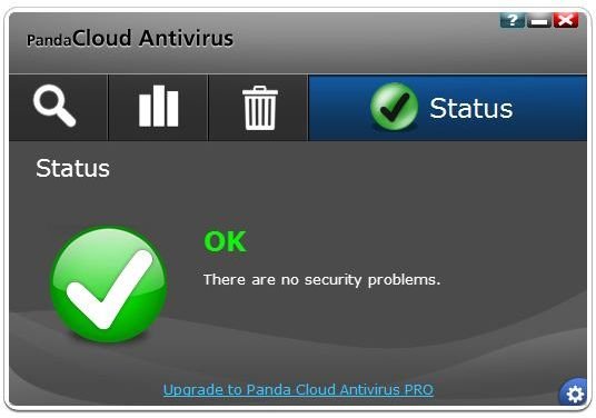 User Interface of Panda Cloud AV Free