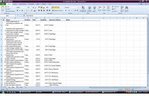 Import Excel Files into Microsoft Project 2010: It's Not Wizardry!