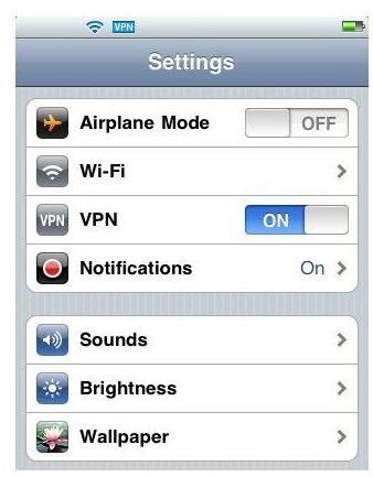 setup VPN on iPhone