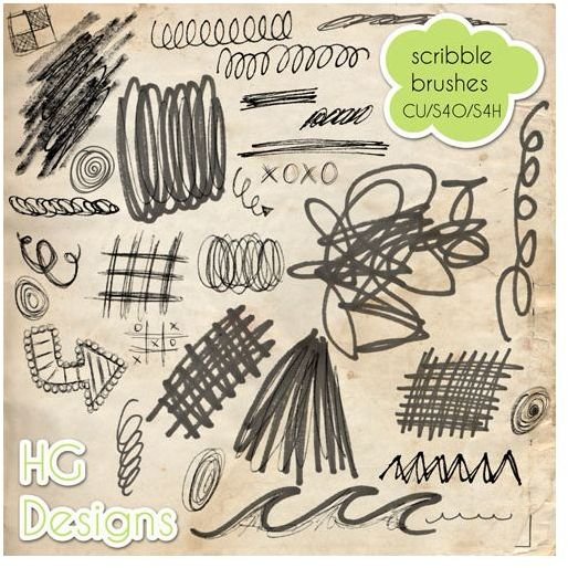 Doodle Scribble Brushes by HG Designs