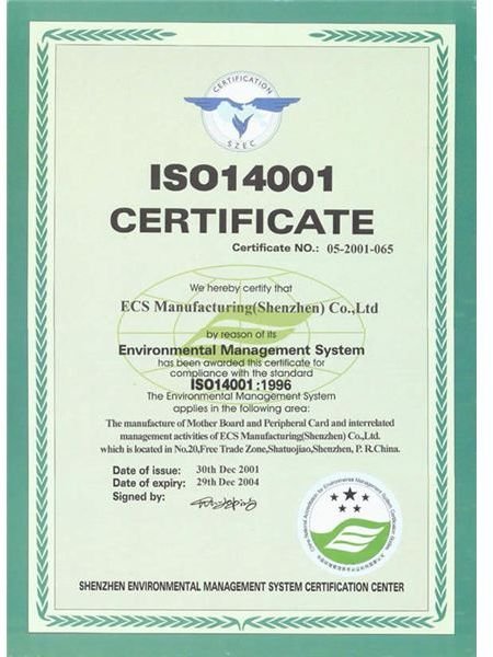 iso14001 ecsm b