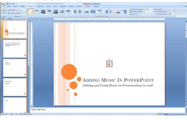 Using Music in Microsoft PowerPoint 2007 - Learn How to Play Music Throughout Your Presentation