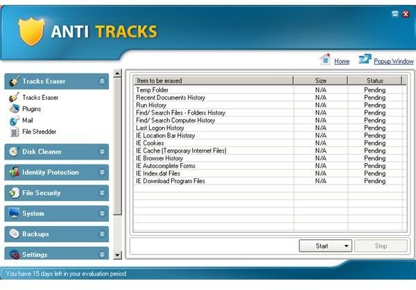 Privacy cleaning function of Anti track 7.0