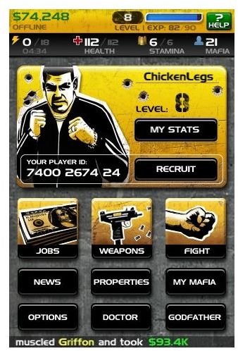 Mafia Wars in iPhone