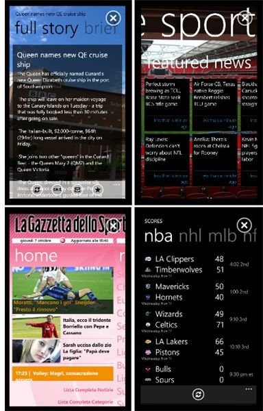 Windows Phone 7 Sports Apps