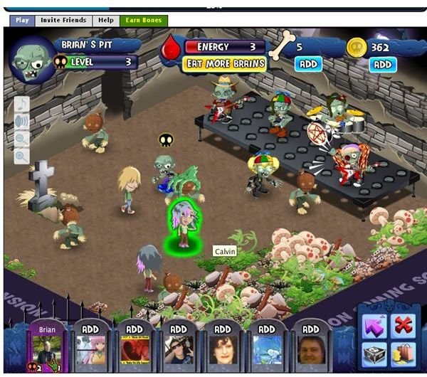 Facebook Game Reviews: Zombie Mosh - Your own zombie party on Facebook