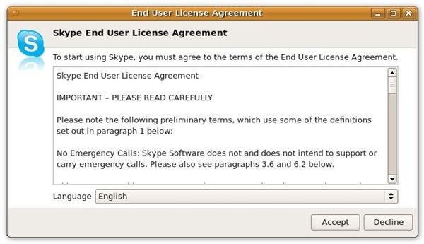 Skype EULA