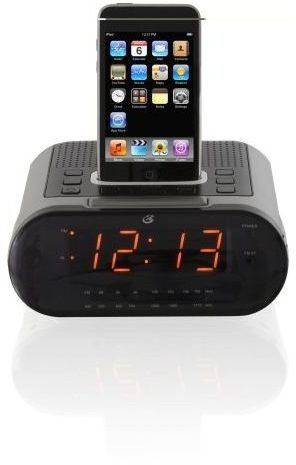iLive Large Display Clock Radio with Docking and Recharging for iPod