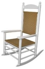 Polywood Outdoor Furniture Kennedy Rocker with Tiger Weave