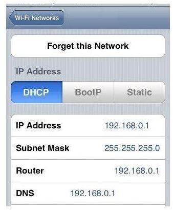 note down your iphone ip address