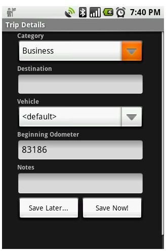 mileage-ledger-google-android-start-trip-entry-screen