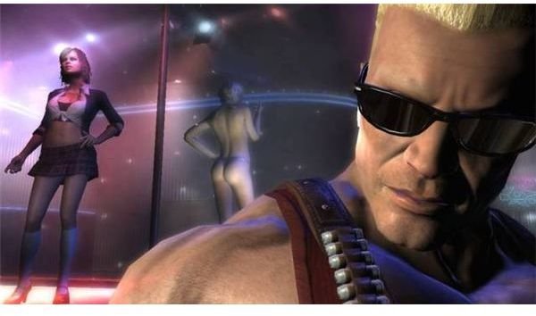 Duke Nukem Forever features a lot of the adult themes that have become common in the series.