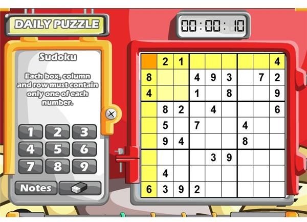 9x9 grid of Sudoku