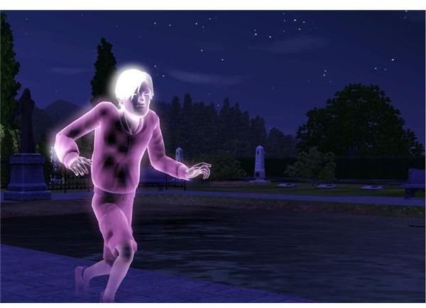 Sims 3 Death and Ghosts Guide Purple Ghost