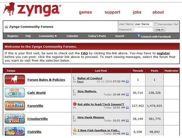 Zynga Forum Screenshot 1