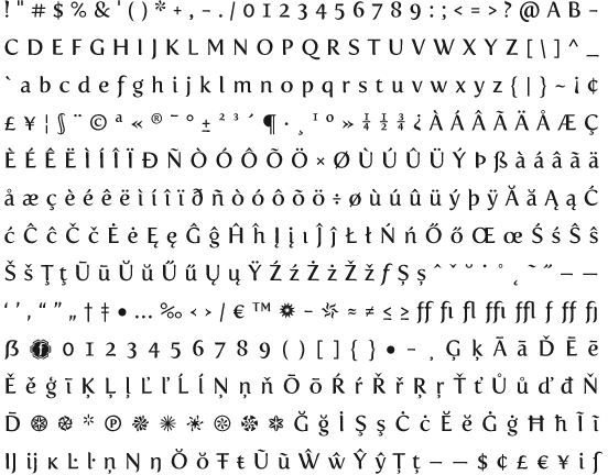 free script font with glyphs