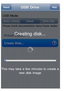 iphone usb drive created