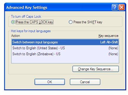 Fig 3. Creating a shortcut key for English Input