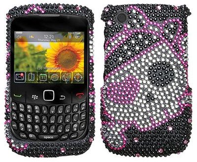 CRYSTAL BLING Hard Cover Snap-On Protector Case for Blackberry Curve 8520 8530