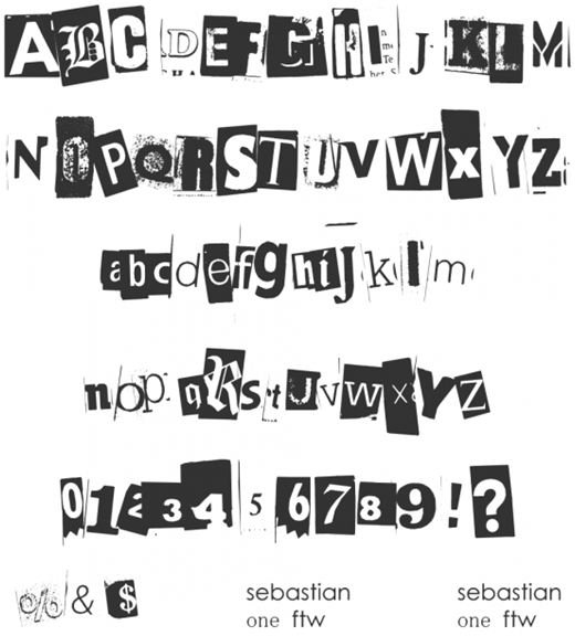 Download Where to Find Free Typefaces, Ransom Note Style