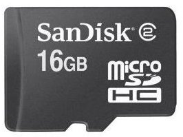 SanDisk 16 GB Class 2 microSDHC Flash Memory Card SDSDQ-016G
