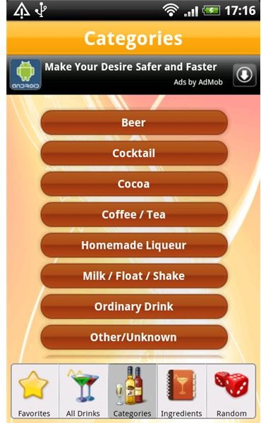 8500 Drink Recipes Categories