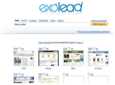 Exalead has a simple interface but powerful search options.