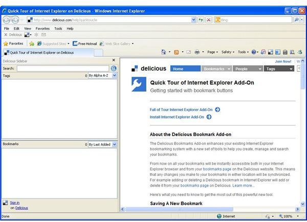 Internet Explorer Tips: Find And Download The Delicious Add On For IE