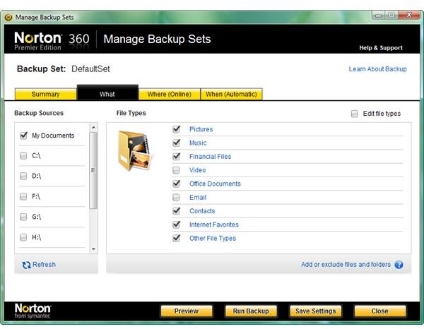 Backup Program in Norton 360