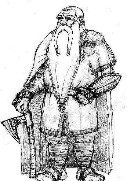 Dwarf drawing- wikipedia- released into public domain by artist- name not given