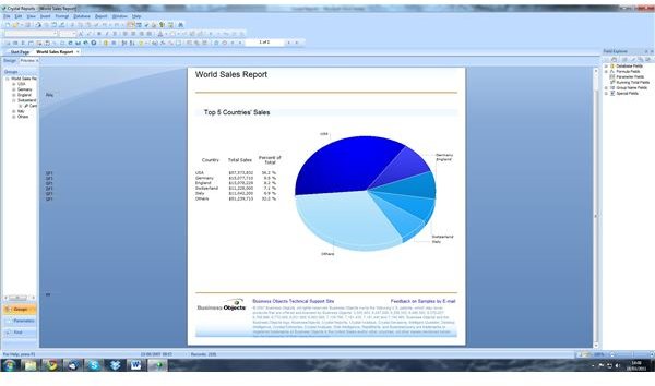 Crystal Reports Pie Chart