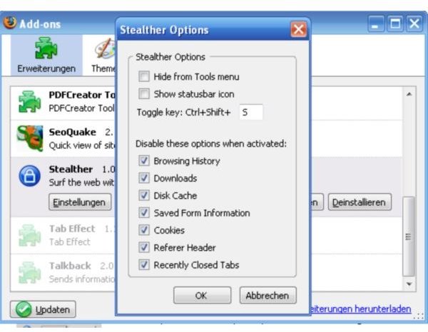 Try the “Stealther” Add-on for Stealthy Browsing!