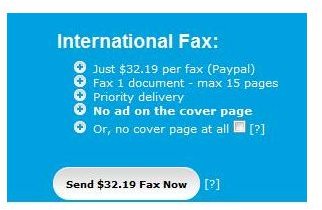 Faxing to Afghanistan is an option with FaxZero